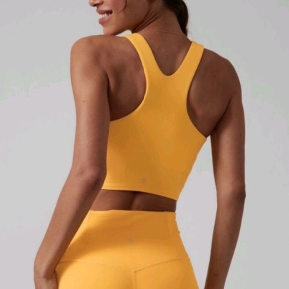 Athleta Tops - ATHLETA Conscious Crop Bra in Abyssinian Yellow Women's M Gym Yoga Athleisure